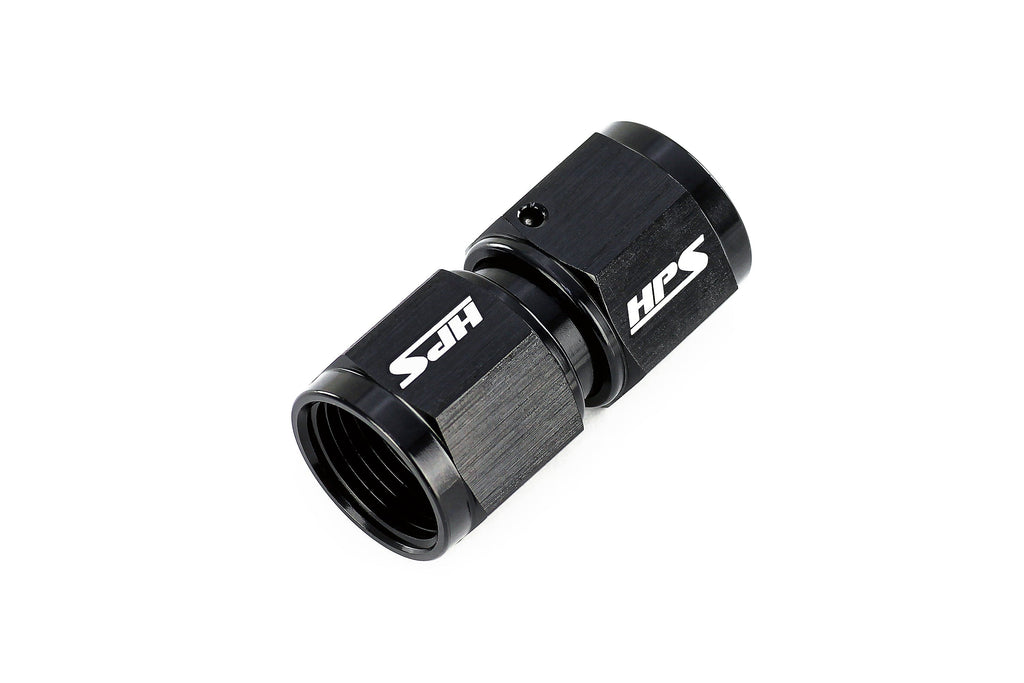 HPS Performance AN Female to Female Swivel Coupling Adapter, Aluminum, Black