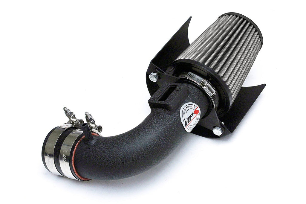 HPS Performance Shortram Air Intake Kit 2015-2018 Honda Fit 1.5L, Includes Heat Shield, Black