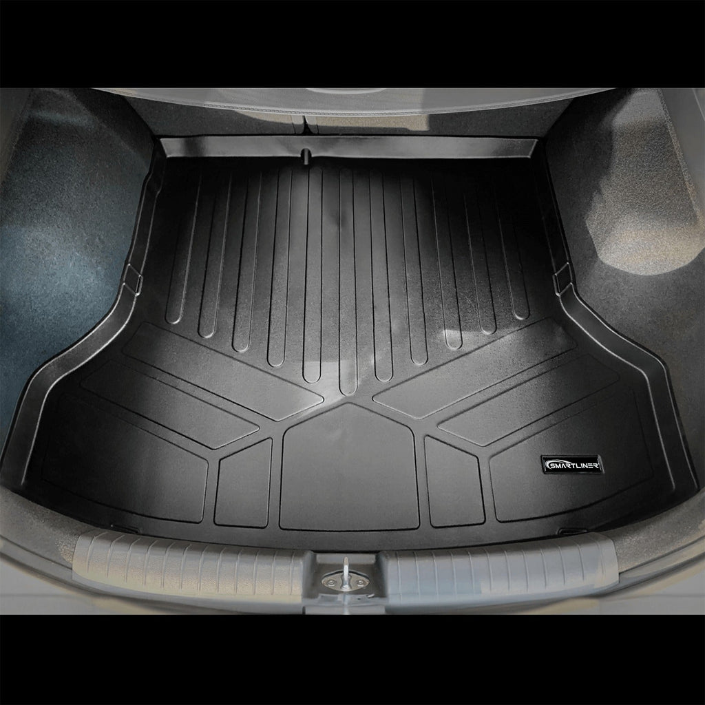 SMARTLINER Floor Liners for 2019-2022 Hyundai Ioniq Hybrid Blue Trim no Subwoofer in Cargo Area (Does Not Fit Electric Models)
