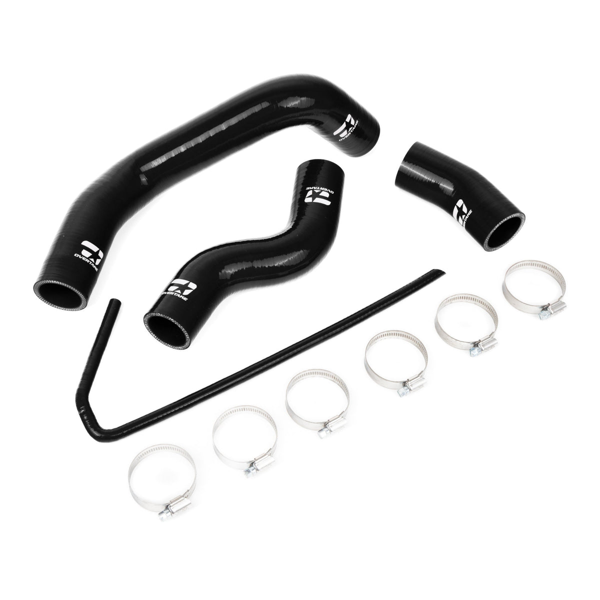 Overtake Radiator Hose Kit (Black) - 2013-2025 Scion FR-S / Subaru BRZ / Toyota 86