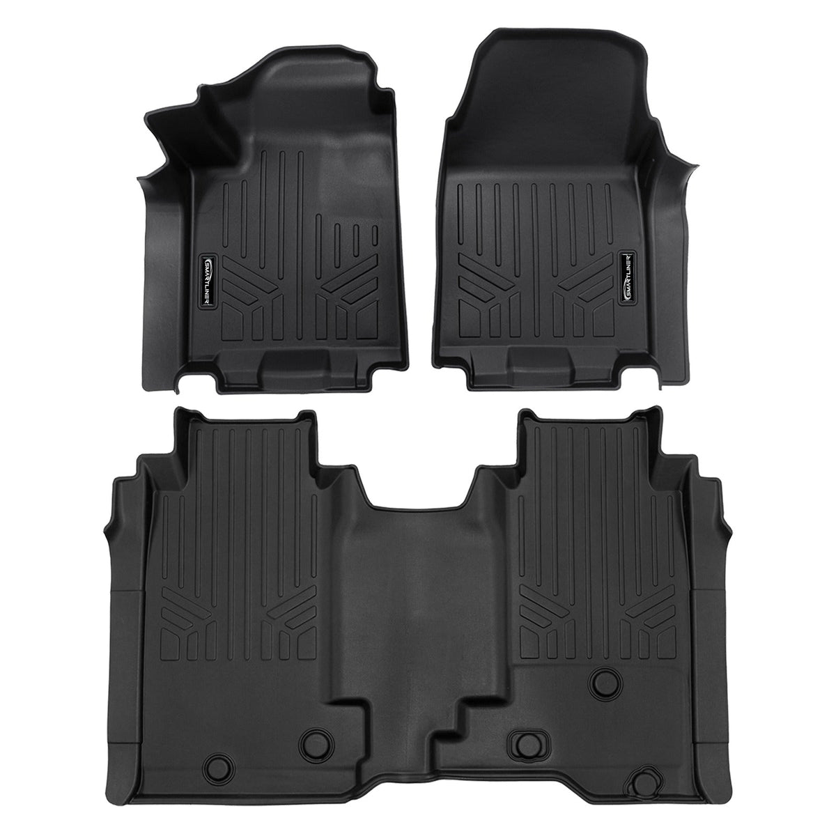 SMARTLINER Floor Liners for 2024 Chevy Silverado EV Fits Vinyl floor Bucket Seat models, 3WR (Work Truck Trim)