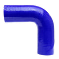 HPS 4-1/2" ID, Silicone 90 Degree Elbow Coupler Hose, High Temp 4-ply Reinforced, Blue, 114mm ID