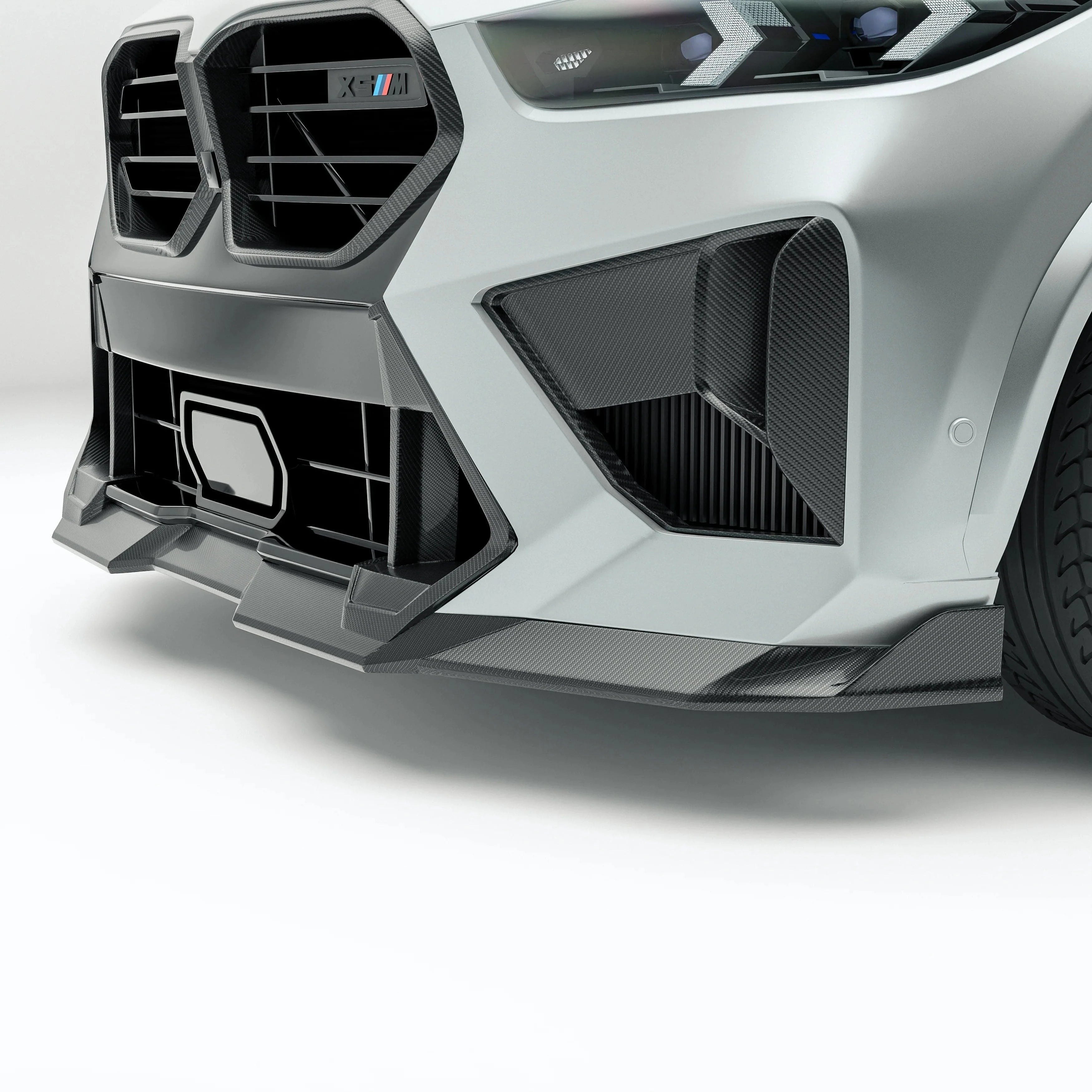 Revozport Carbon Fiber Front Lip Diffuser for BMW X5M F95 LCI (2023+)