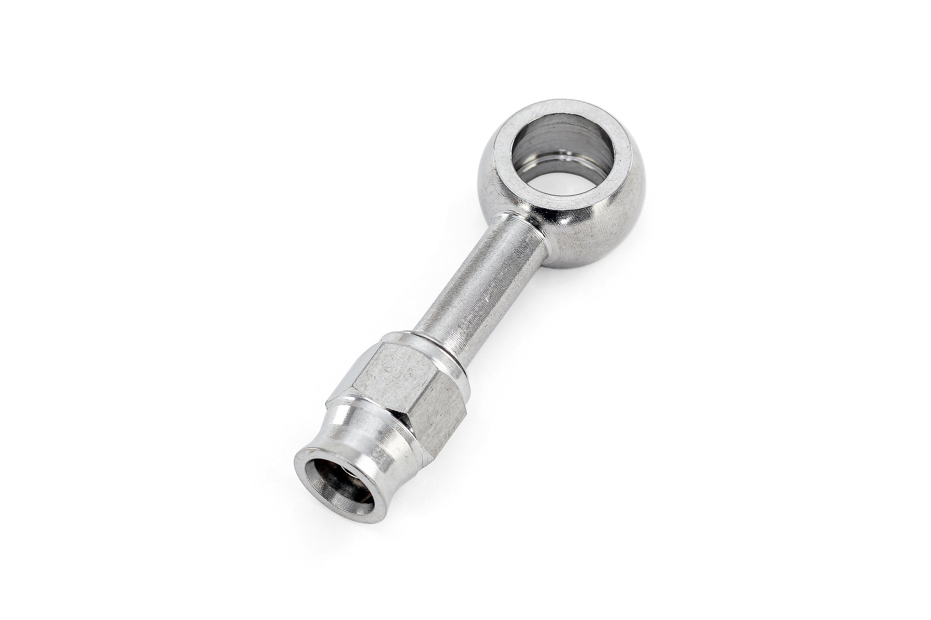 HPS Performance Compression Teflon Hose End to AN Female with 10mm Banjo for PTFE Hose, Stainless Steel