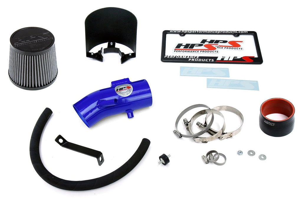 HPS Performance Shortram Air Intake Kit 2013-2016 Nissan Pathfinder 3.5L V6, Includes Heat Shield, Blue