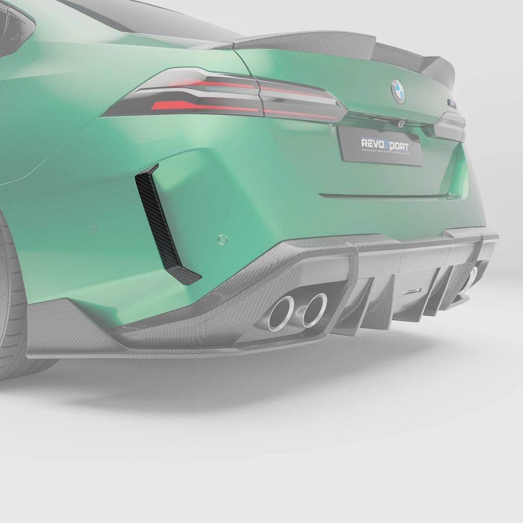 Revozport Carbon Fiber Rear Bumper Canards for BMW G90 M5 2025+
