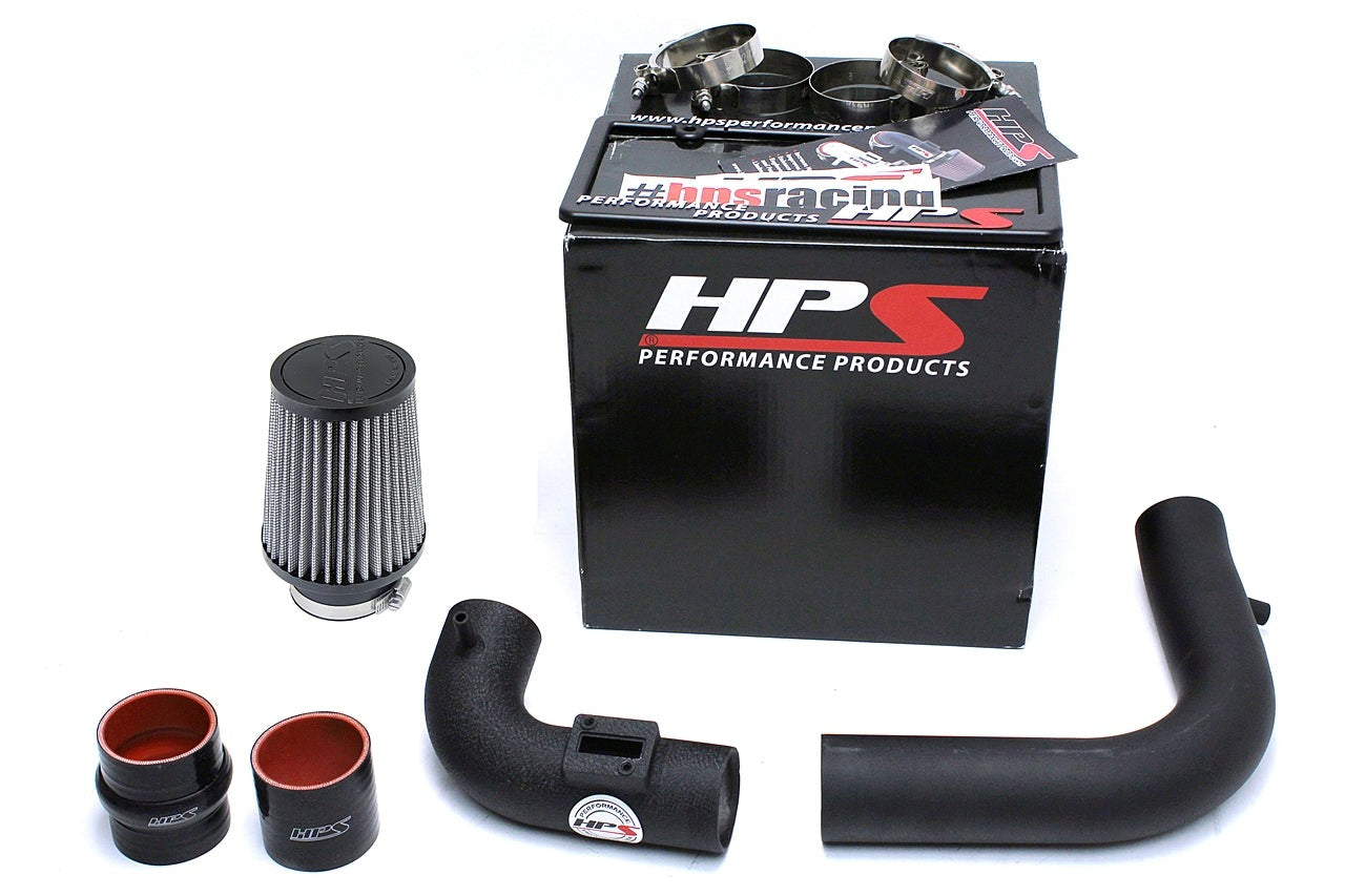 HPS Performance Cold Air Intake Kit 2015-2018 Honda Fit 1.5L Manual Trans., Converts to Shortram, Black