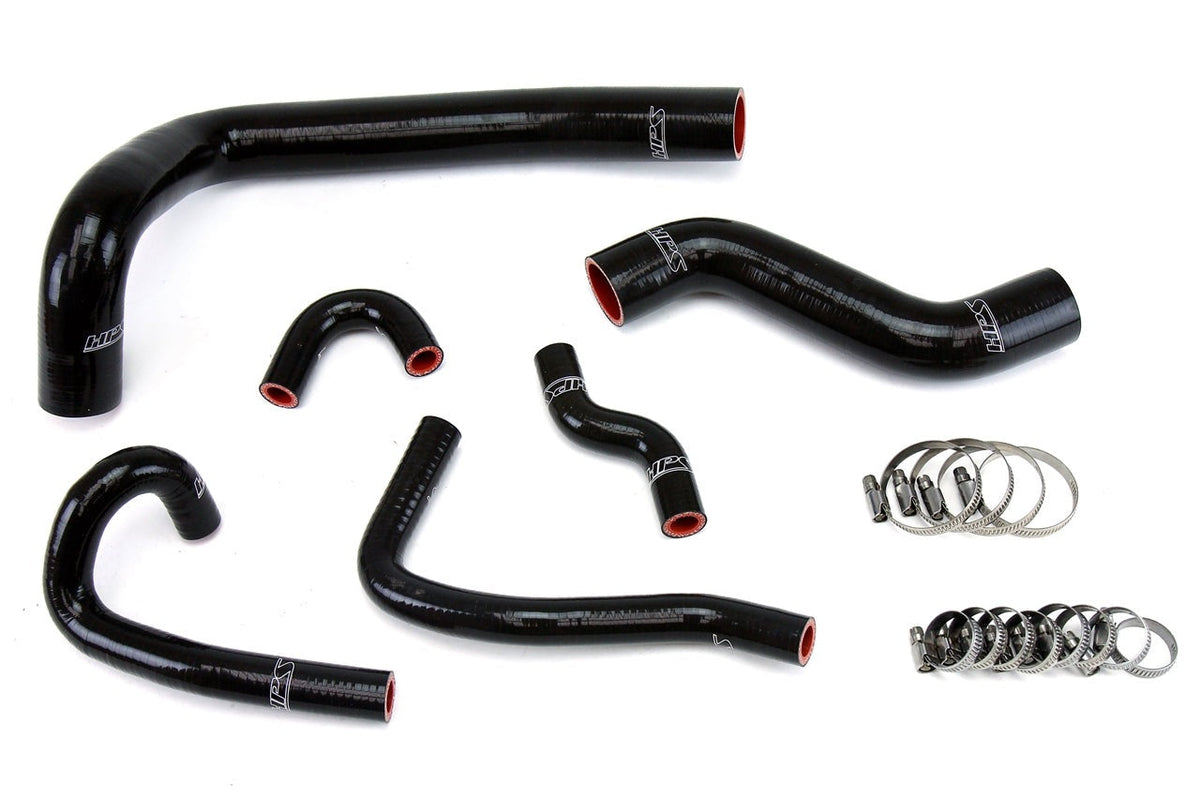 HPS Black Reinforced Silicone Radiator and Heater Hose Kit Coolant Mazda 93-95 RX7 FD3S