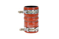 HPS Silicone Intercooler Boot Hose with Clamps, Orange, 57-2239, replace OEM part # 3C34-6C640-CA, 3C34-6C640-DA