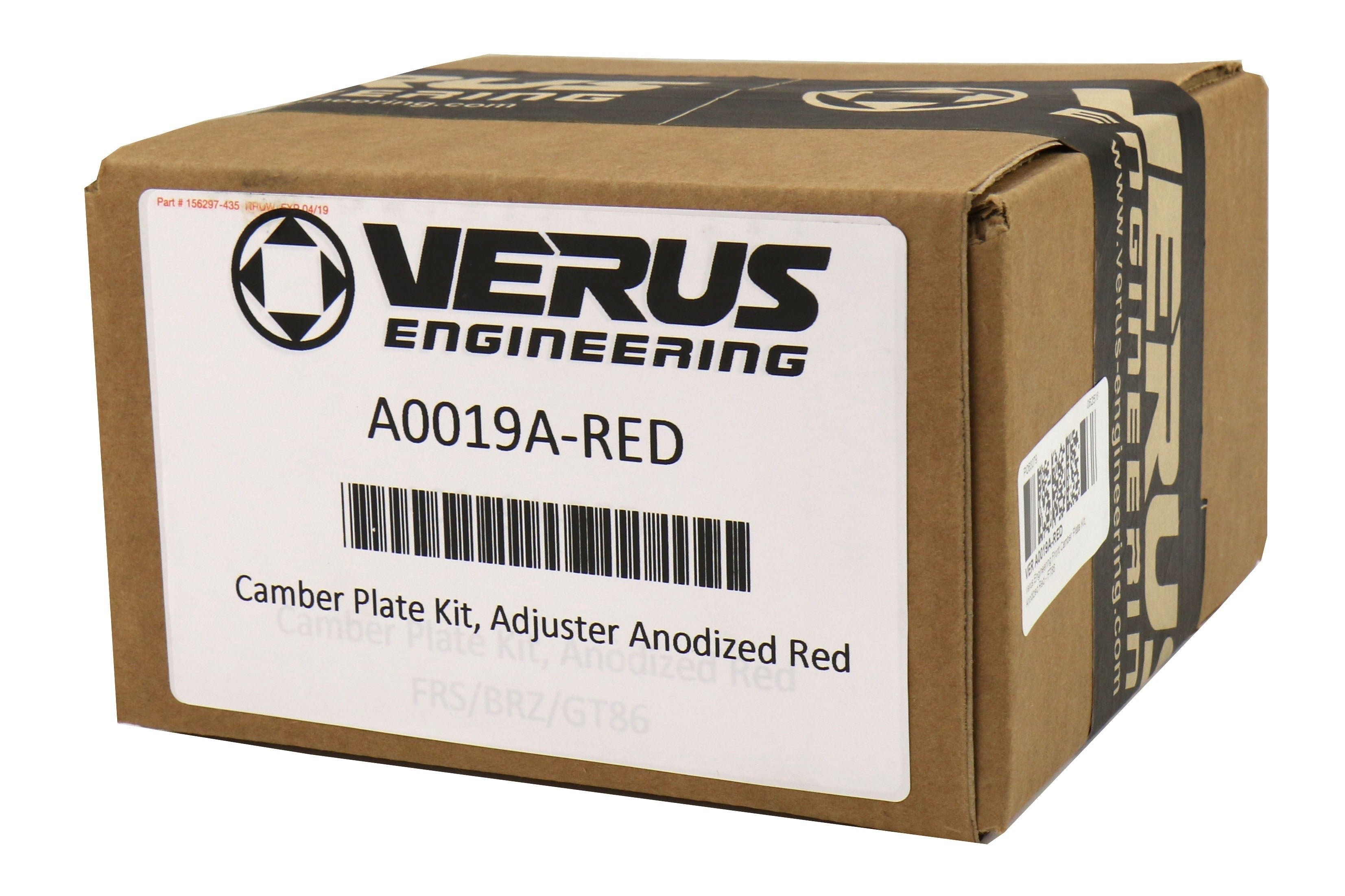 Verus Engineering Front Camber Plate Kit Red - 2013-2021 Scion FRS / Subaru BRZ / Toyota 86