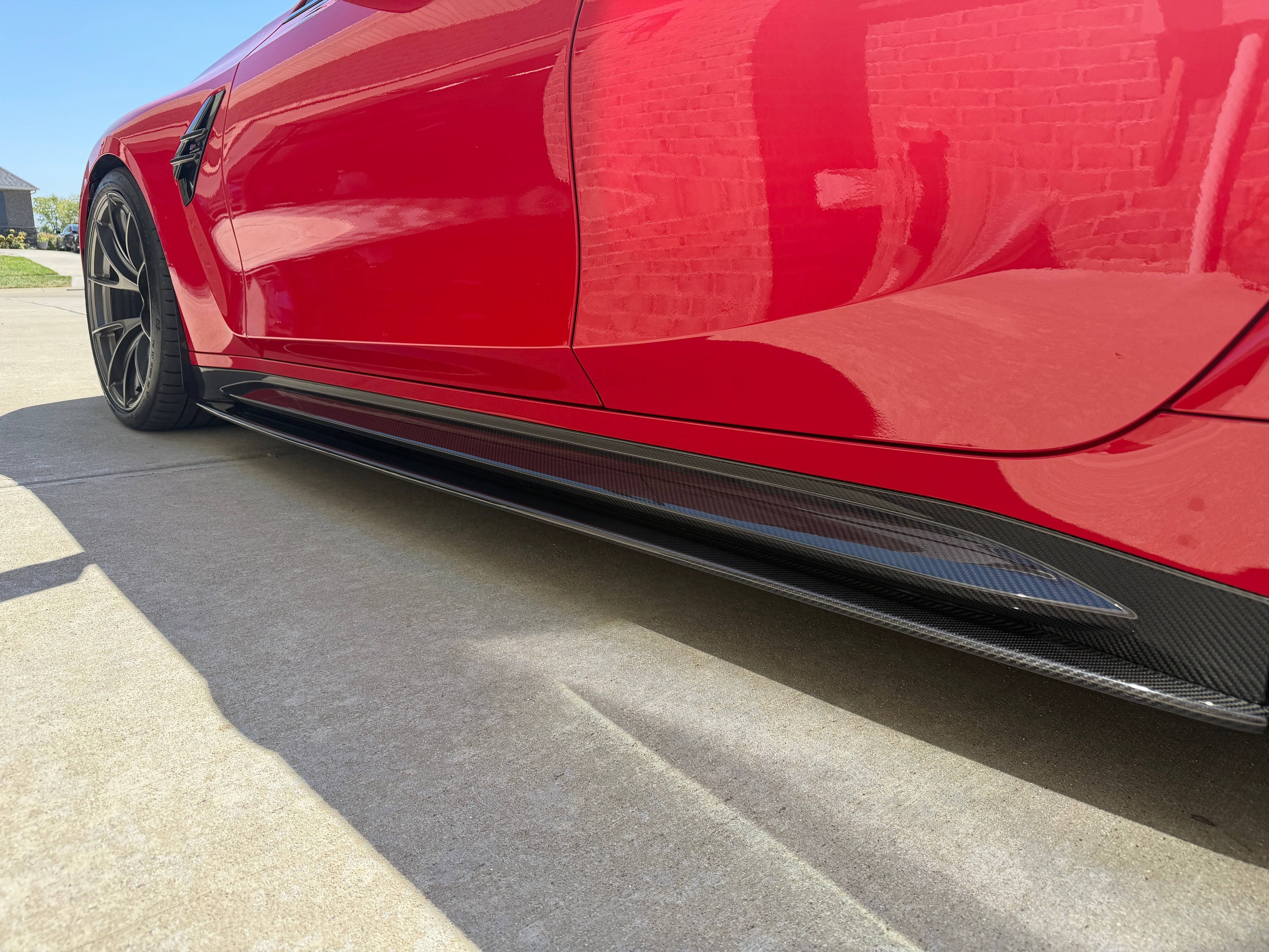 G8X Dry Carbon Fiber Side Skirt Extensions