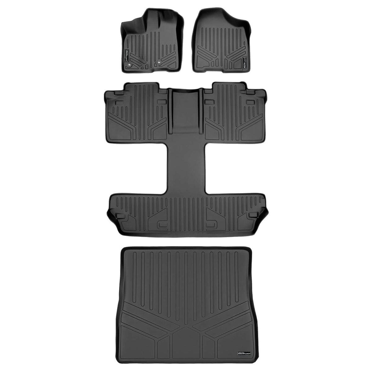 Smart TrimTM Floor Liners For 2013 2020 Toyota Sienna 7 Passenger Model