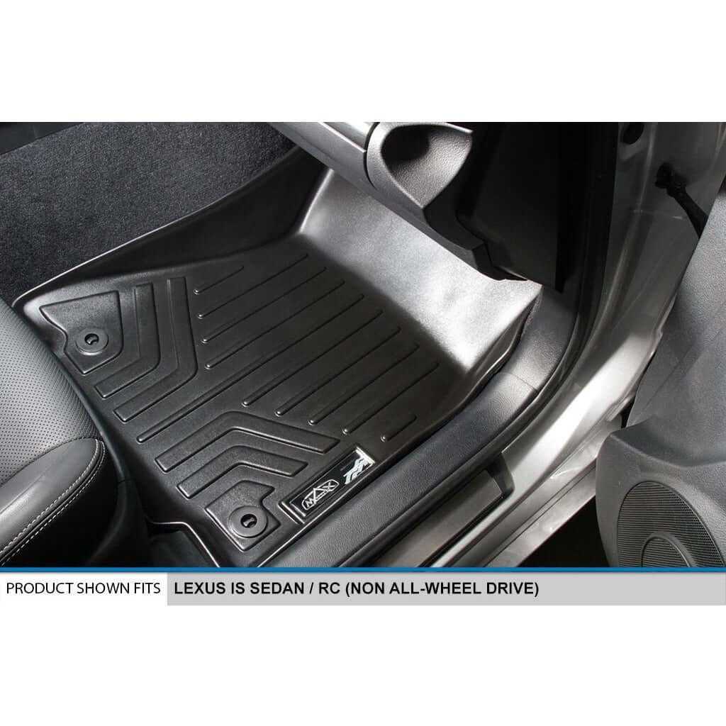 SMARTLINER Custom Fit Floor Liners For 2014-2026 Lexus IS Sedan RWD / 2015-2021 RC (Rear Wheel Drive Only)