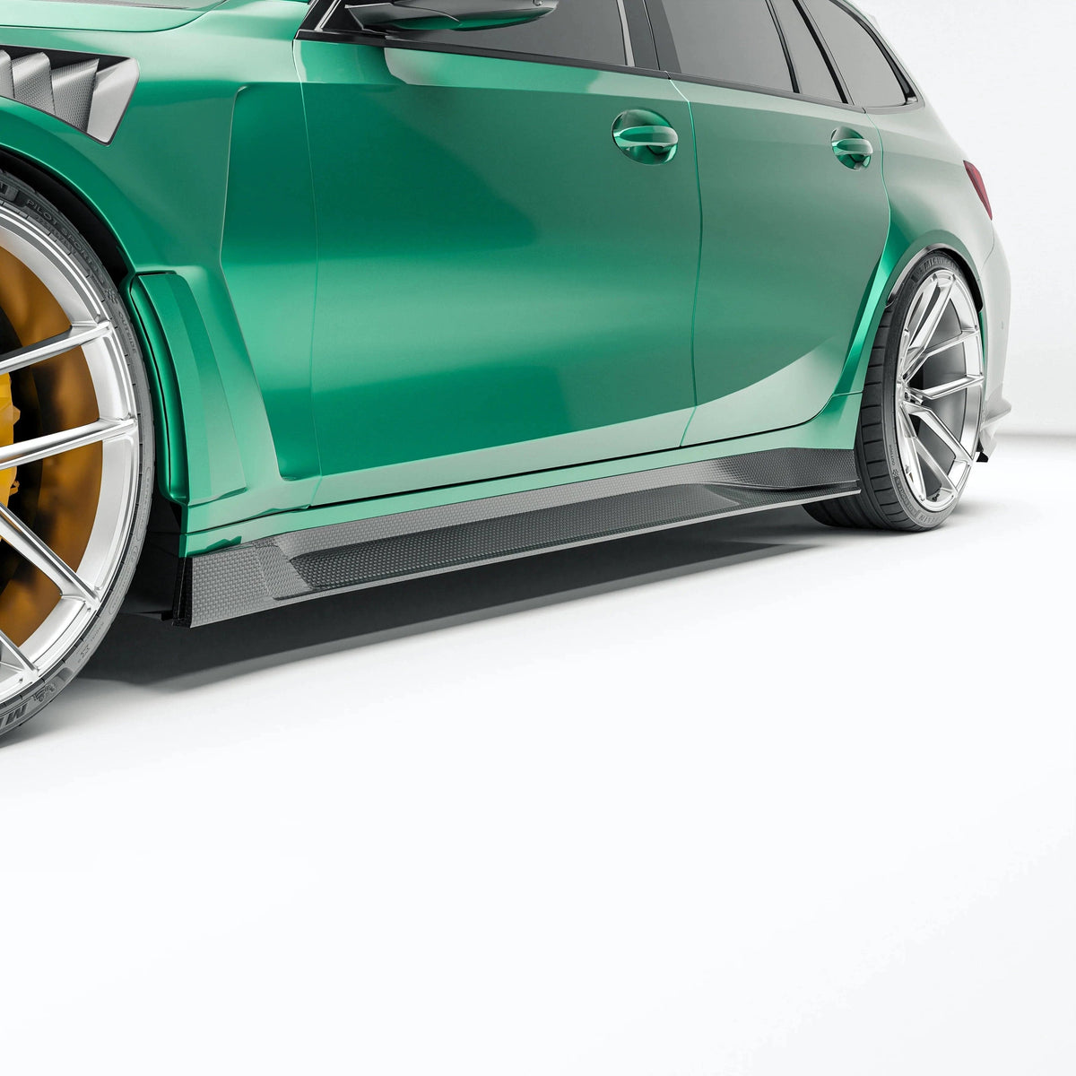 Revozport Carbon Fiber Side Skirts for BMW G80 G81 M3 2021-2024
