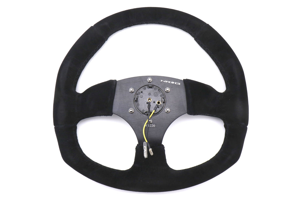 NRG ST-009S Sport Suede Leather Steering Wheel - Universal