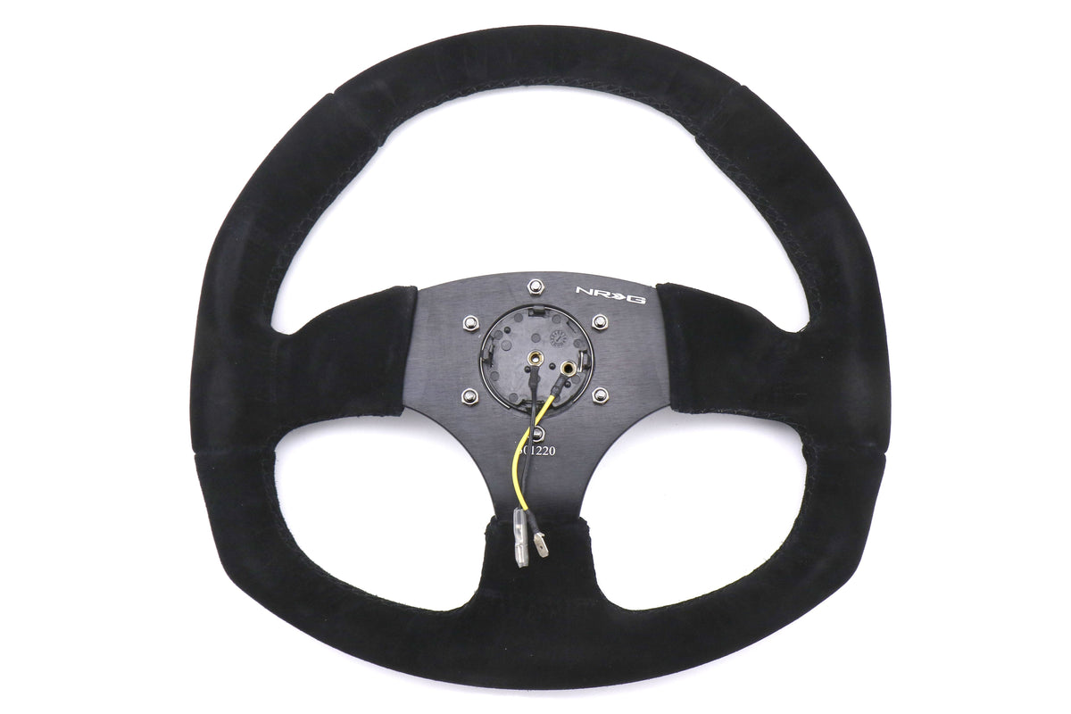 NRG ST-009S Sport Suede Leather Steering Wheel - Universal