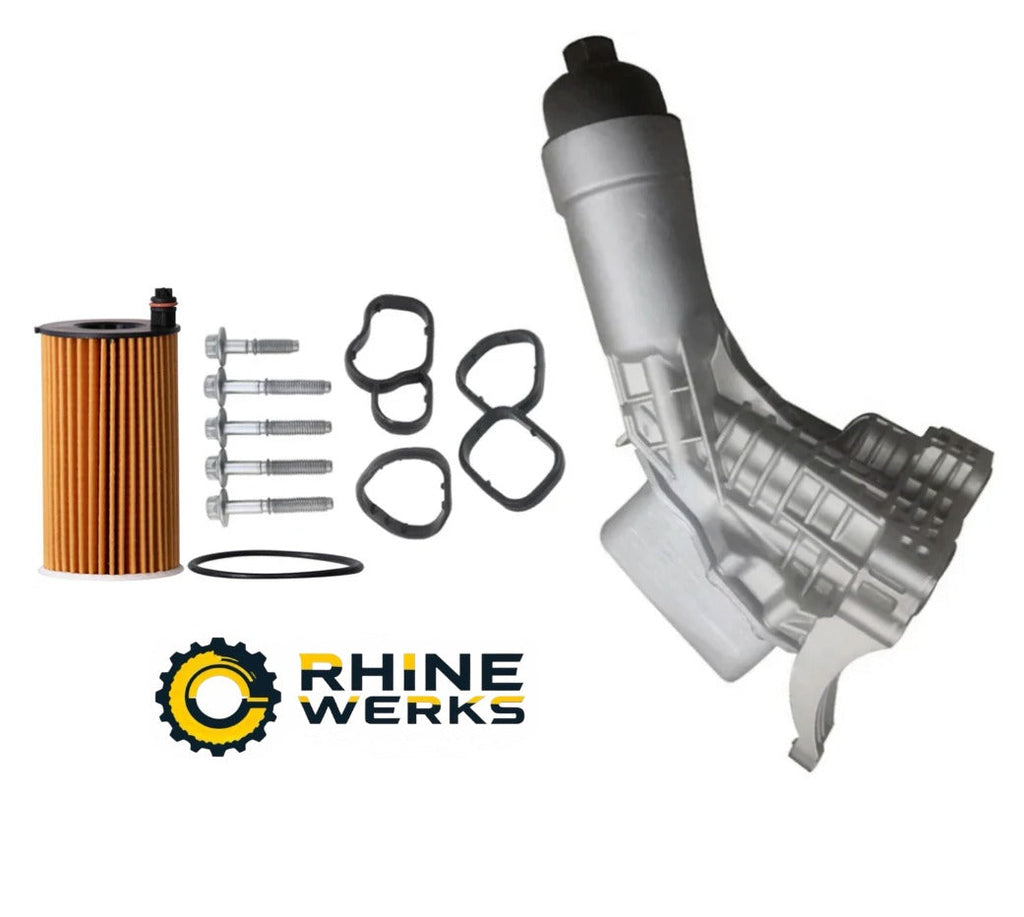 BMW G20 330i Engine Oil Filter Housing Assembly By RhineWerks W/OEM Filter 11428580414 (Aluminum Upgrade)