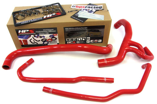 HPS Red Reinforced Silicone Radiator Hose Kit Coolant Ford 10-13 F150 SVT Raptor 6.2L V8
