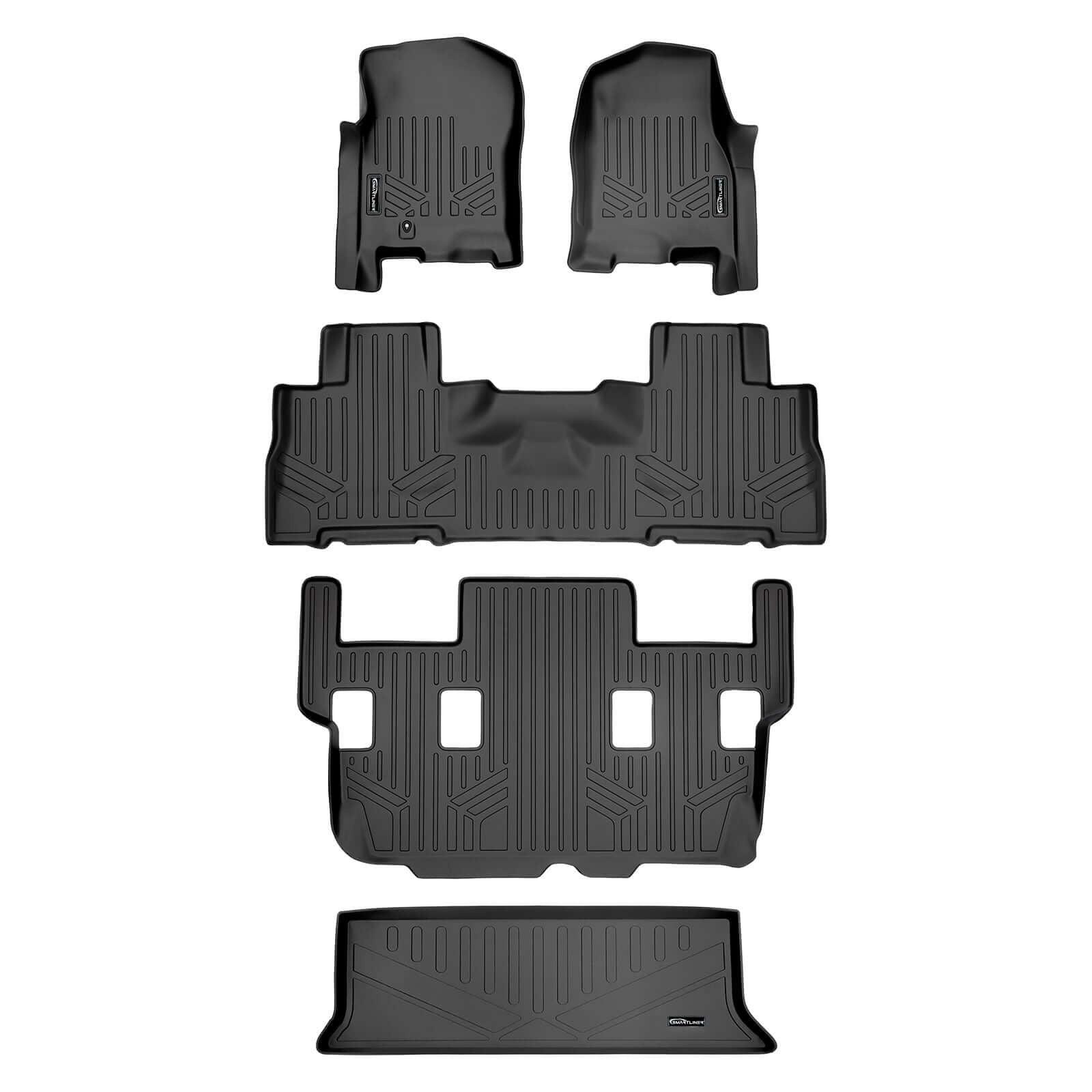 SMARTLINER Custom Fit Floor Liners For 2007 - 2017 Ford Expedition/Lincoln Navigator with 2nd Row Bucket Seats (No EL or L Models)