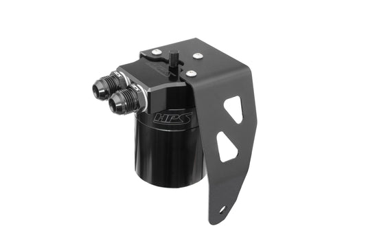 HPS Performance Aluminum Oil Catch Can Kit 2024-2025 Toyota Land Cruiser 2.4L Turbo, Black, 860-024WB