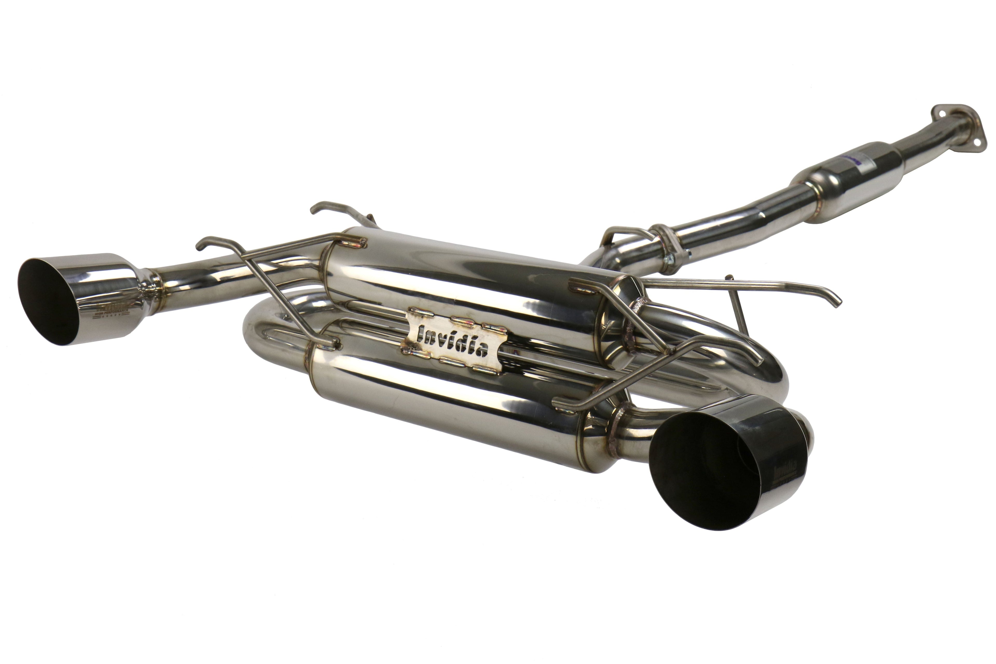 Invidia Gemini R400 Dual Tip Catback Exhaust - Stainless Steel Tips - 2013-2021 Scion FR-S / Subaru BRZ / Toyota 86