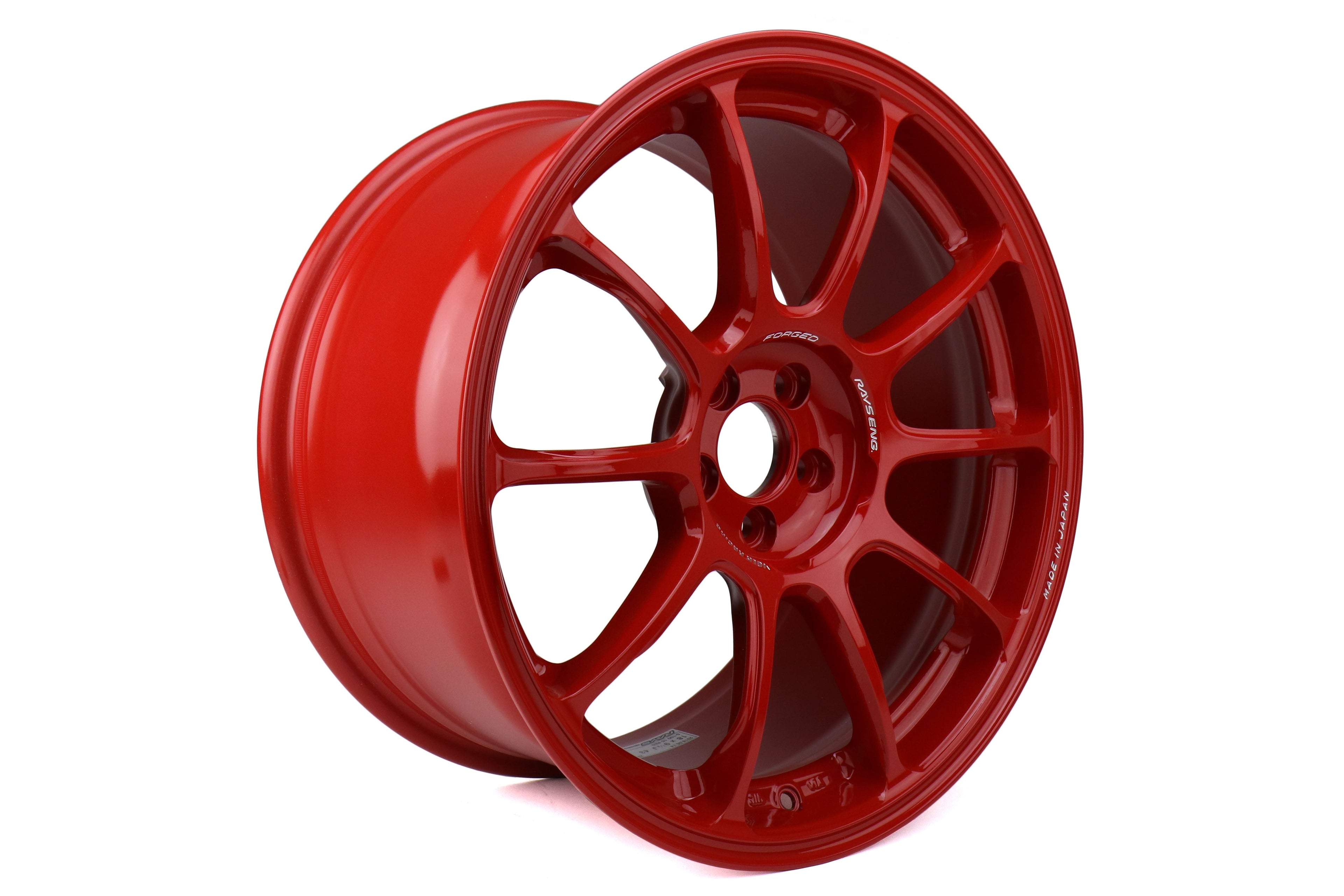 Volk ZE40 Hyper Red 18x9.5 +43 5x100 Face 2 (Single Wheel) - 2013-2023 Subaru BRZ / Scion FR-S / Toyota GR86 / 2014-2018 Subaru Forester