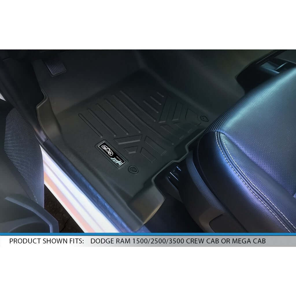 Smart TrimTM Floor Liners For 2012-2022 Ram 1500/2500/3500 Crew (4 Full Size Doors) (1st Row Bench)