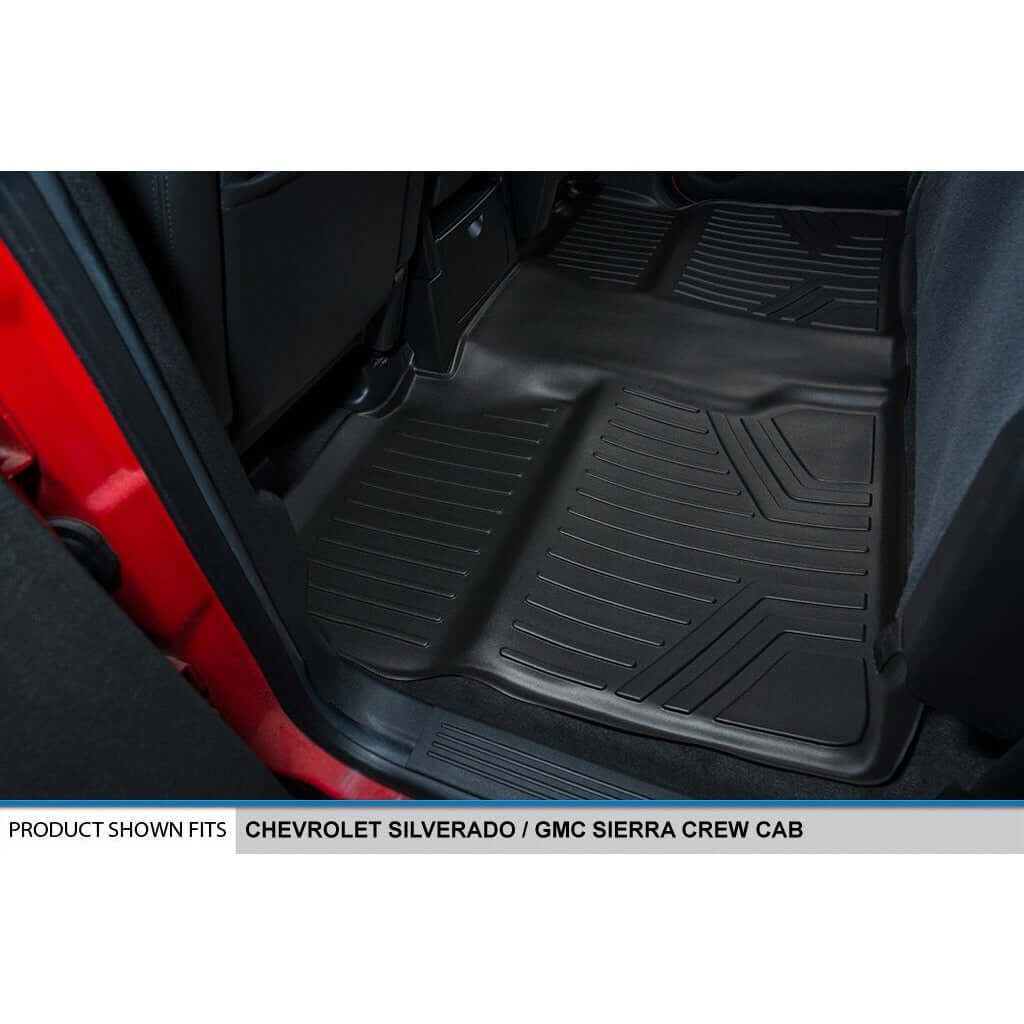 Smart TrimTM Floor Liners For 2007-2013 Silverado/Sierra 1500 Crew Cab - 2007-2014 2500/3500 HD Crew Cab