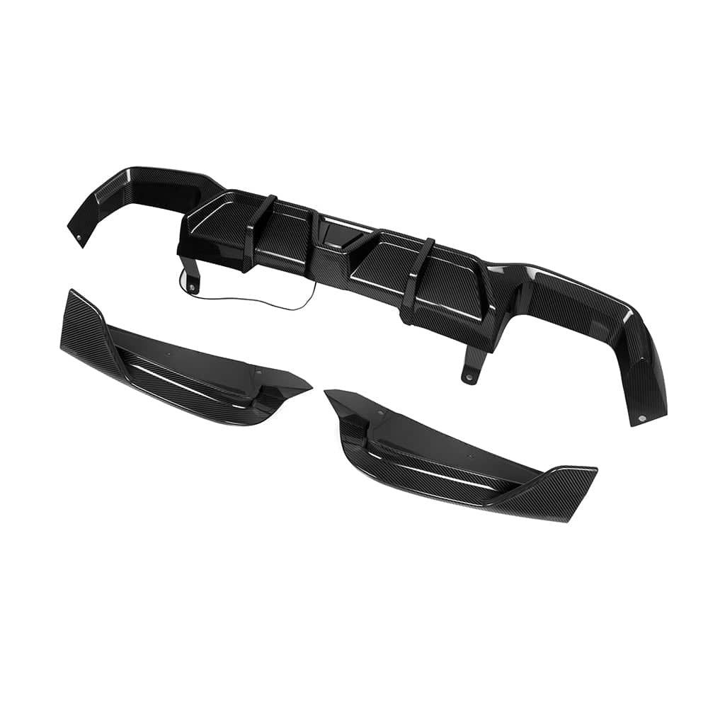 X4 G02 LCI SQ Style Dry Carbon Fiber Rear Diffuser With or Without Brake Light