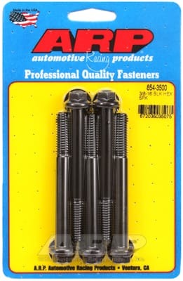 ARP 3/8in - 16 x 3.500 hex 7/16 Wrenching Black Oxide Bolts (Set of 5)