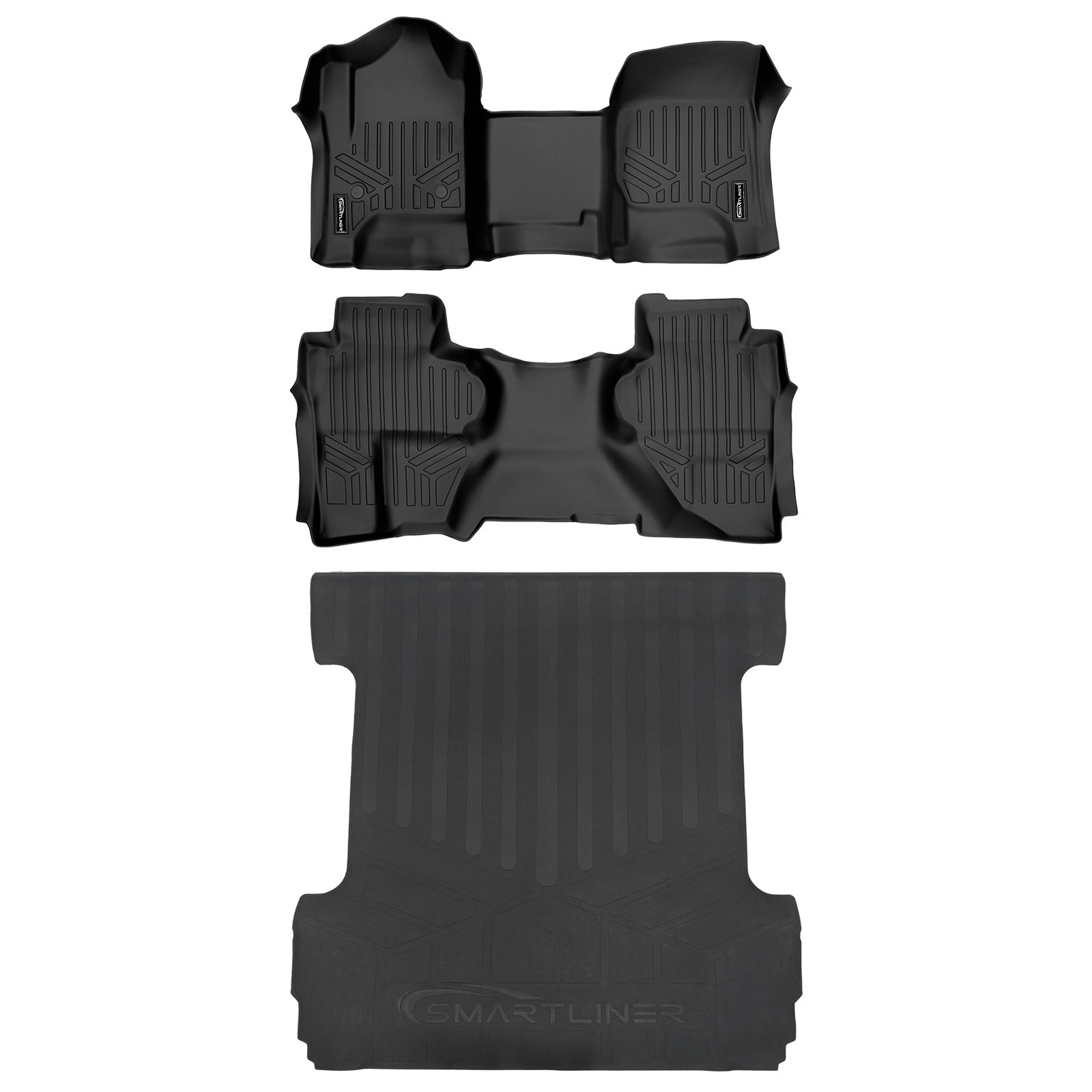 SMARTLINER Floor Liners for Double Cab 2019 Chevy Silverado 1500 LD (OTH)