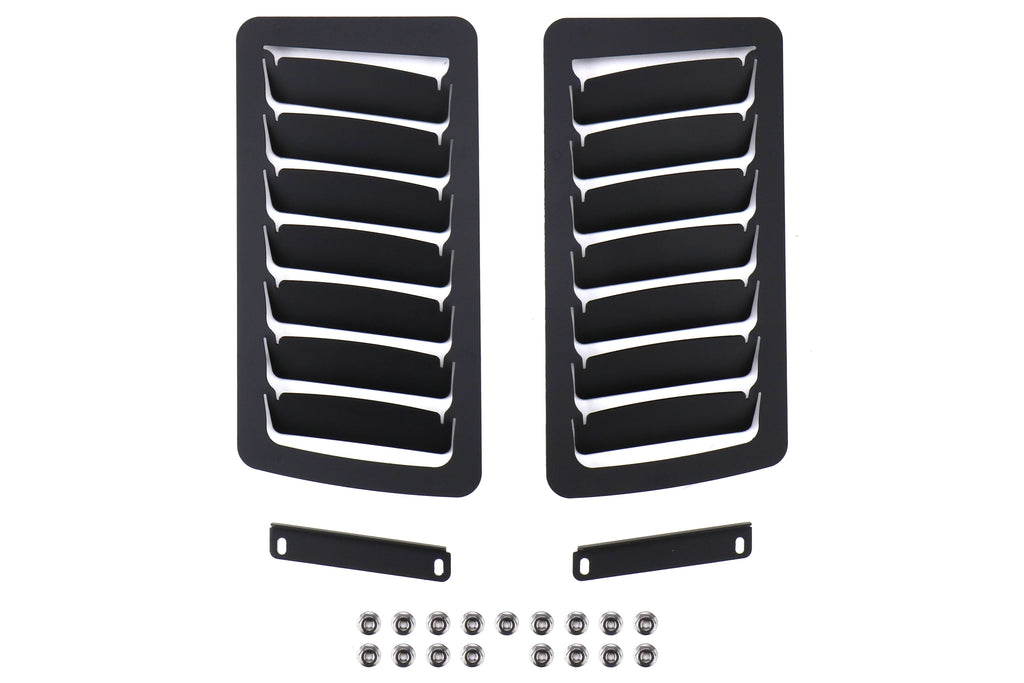 Verus Engineering Hood Louver Kit Large Louvers Only Powder Coated Black - 2013-2021 Scion FRS / Subaru BRZ / Toyota 86