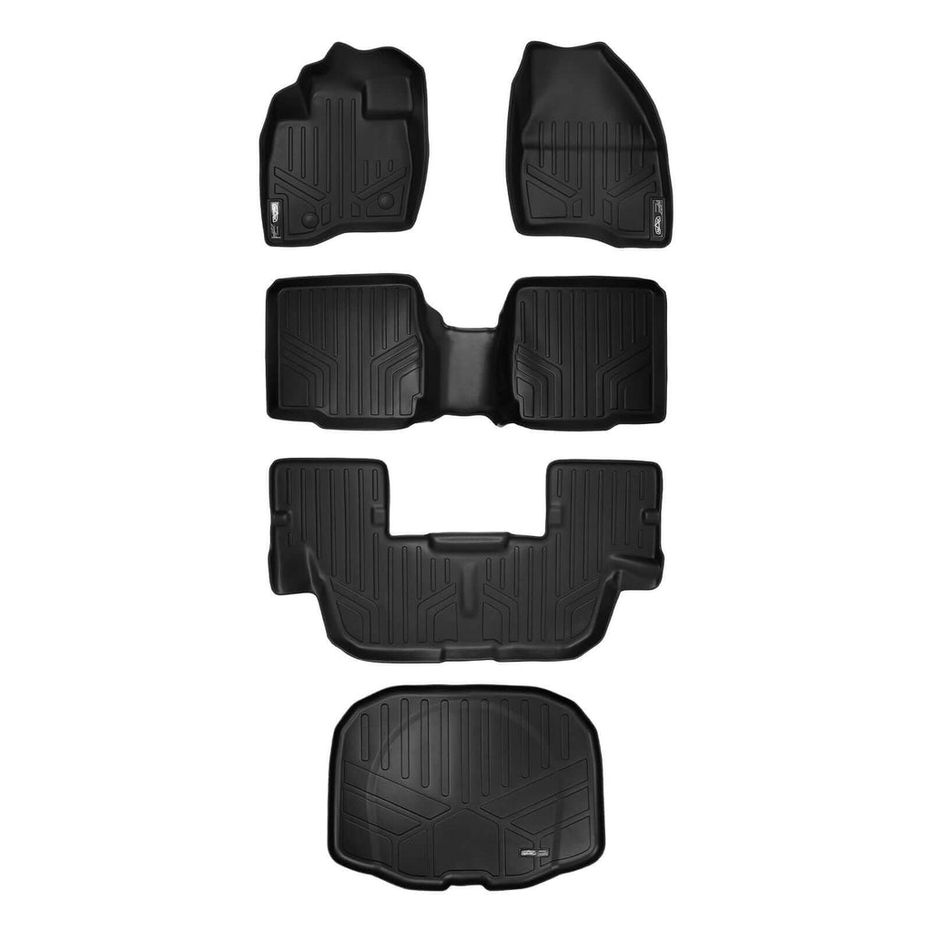 SMARTLINER Custom Fit Floor Liners For 2015-2016 Ford Explorer with 2nd Row Center Console