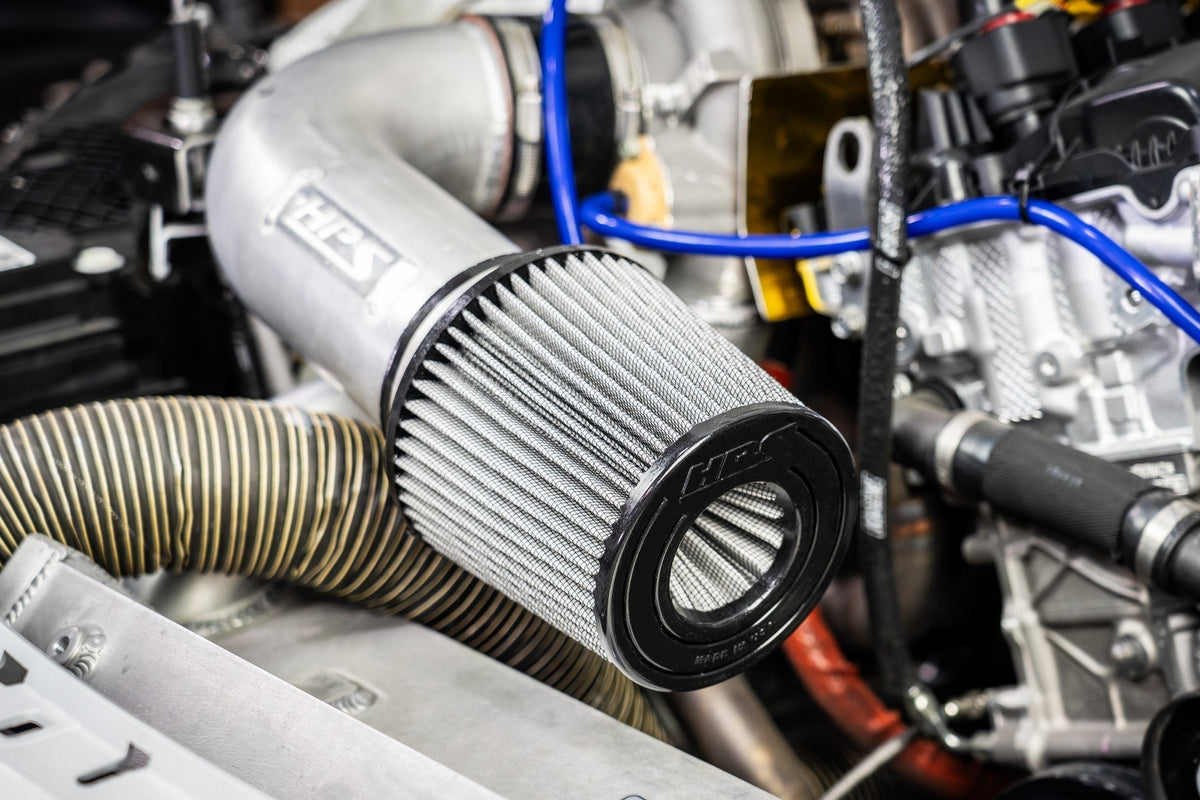 HPS Performance 3.5" Open Top Dual Cone Air Filter, 6.5" Length, HPS-4343