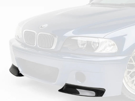 VORSTEINER BMW E46 M3 V-CSL Aero Bumper 2 Piece Splitter Carbon Fiber PP 1x1 Glossy (Replacement)