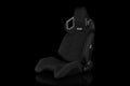 Braum Alpha X Series Sport Seats - Black Polo Fabric (Grey Stitching) Pair - Universal