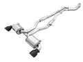 AWE Resonated Touring Edition Exhaust (Diamond Black Tips) - 2020-2024 Toyota GR Supra