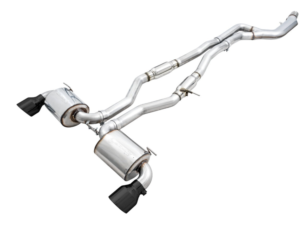 AWE Resonated Touring Edition Exhaust (Diamond Black Tips) - 2020-2024 Toyota GR Supra