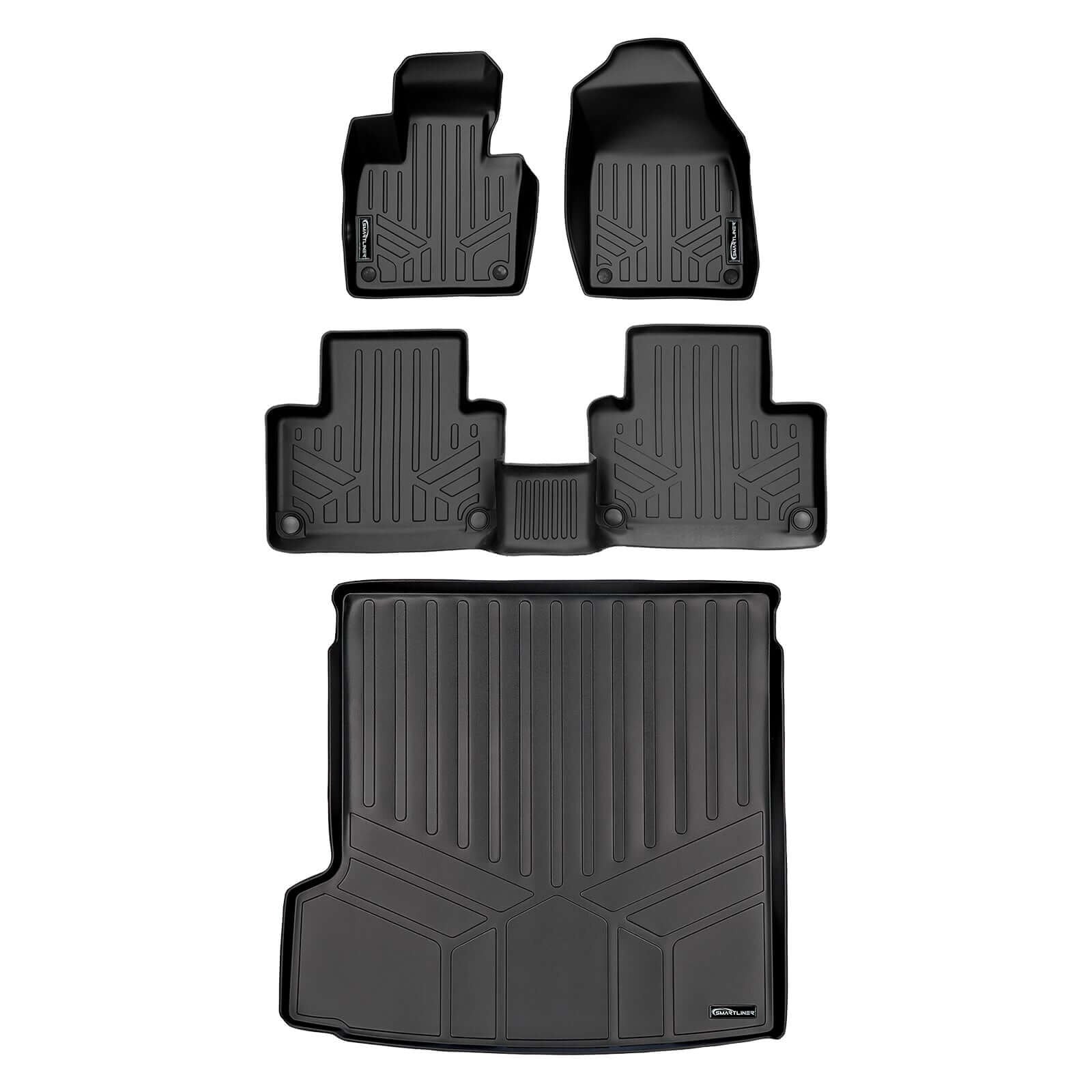 SMARTLINER Custom Fit Floor Liners For 2021-2026 Volvo XC90 (7 Passenger Models)