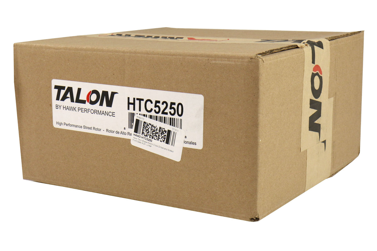 Hawk Talon Cross Drilled and Slotted Front Rotor Pair - Subaru Models (inc. 2013-2020 BRZ / 1998-2002 Forester / 1998-2016 Impreza / 1991-2005 Legacy)