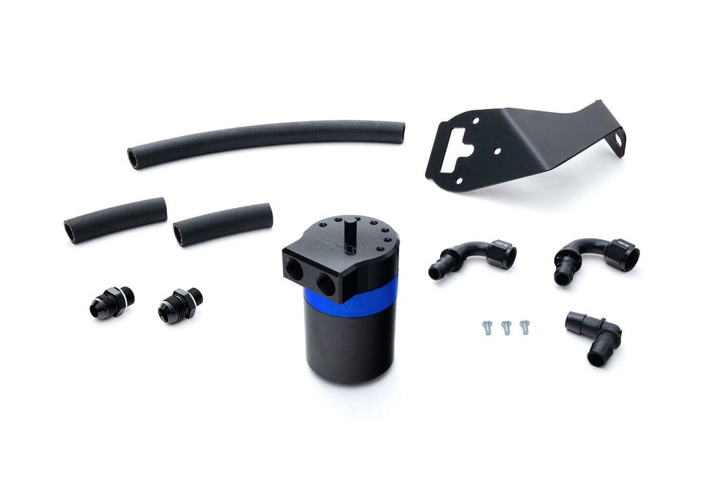 HPS Performance Aluminum Oil Catch Can Kit 2013-2020 Subaru BRZ 2.0L FA20D, Blue, 860-030BL