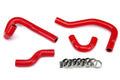 HPS Red Reinforced Silicone Heater Hose Kit Mazda 93-95 RX7 FD3S