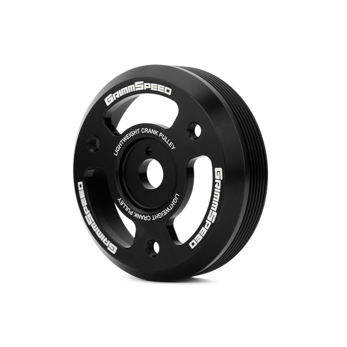 GrimmSpeed Lightweight Crank Pulley Black - Subaru Models (inc. BRZ 2013+ / WRX 2015 - 2018)