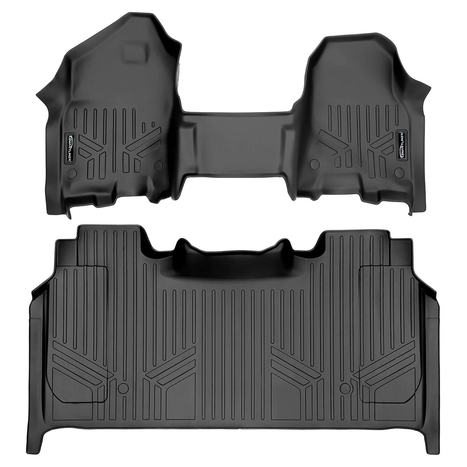 SmartCoverageTM Floor Liners For 2019-2024 Ram 1500 Quad Cab with Front Row Bench Seat Only (No Optional Underseat Storage)