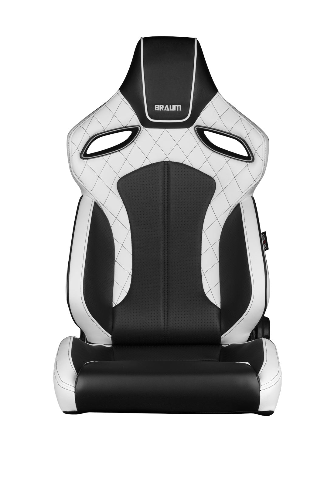 Braum Orue Series Sport Seats White Diamond (Black Stitching) - Universal