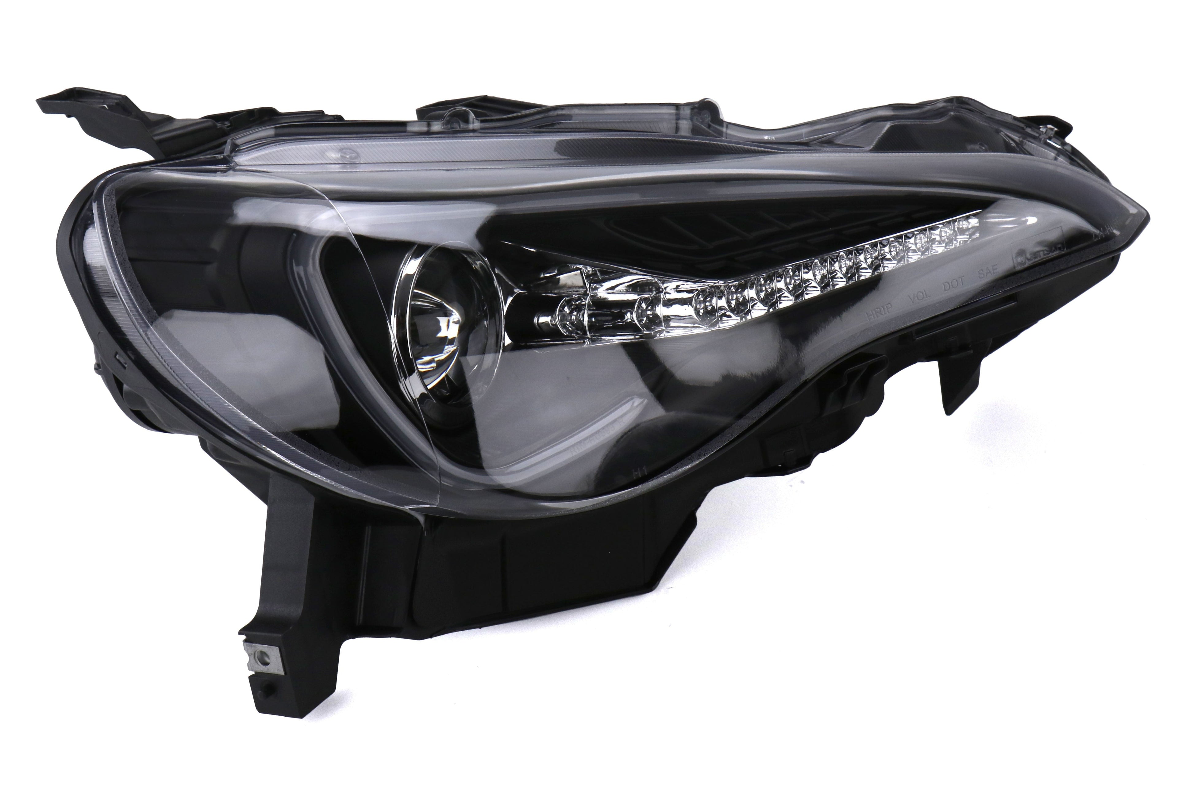 Spec-D Projector Headlight Black Housing With LED - 2013-2016 Scion FRS