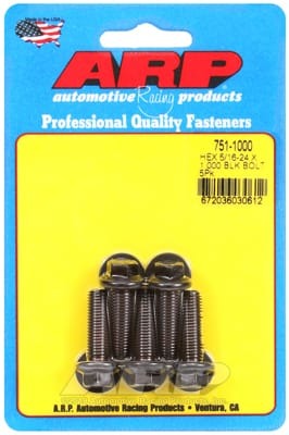 ARP 5/16-24 x 1.000 Hex Black Oxide Bolts (Set of 5)
