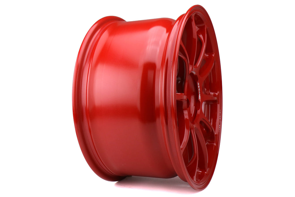 Volk ZE40 Hyper Red 18x9.5 +43 5x100 Face 2 (Single Wheel) - 2013-2023 Subaru BRZ / Scion FR-S / Toyota GR86 / 2014-2018 Subaru Forester
