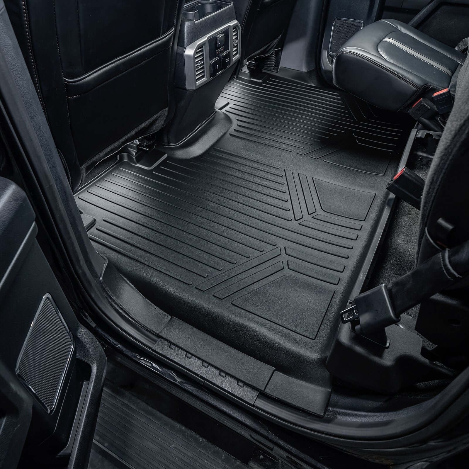 SmartCoverageTM Floor Liners For 2015-2026 Ford F-150 SuperCrew Cab (1st Row Bucket) (Vinyl)