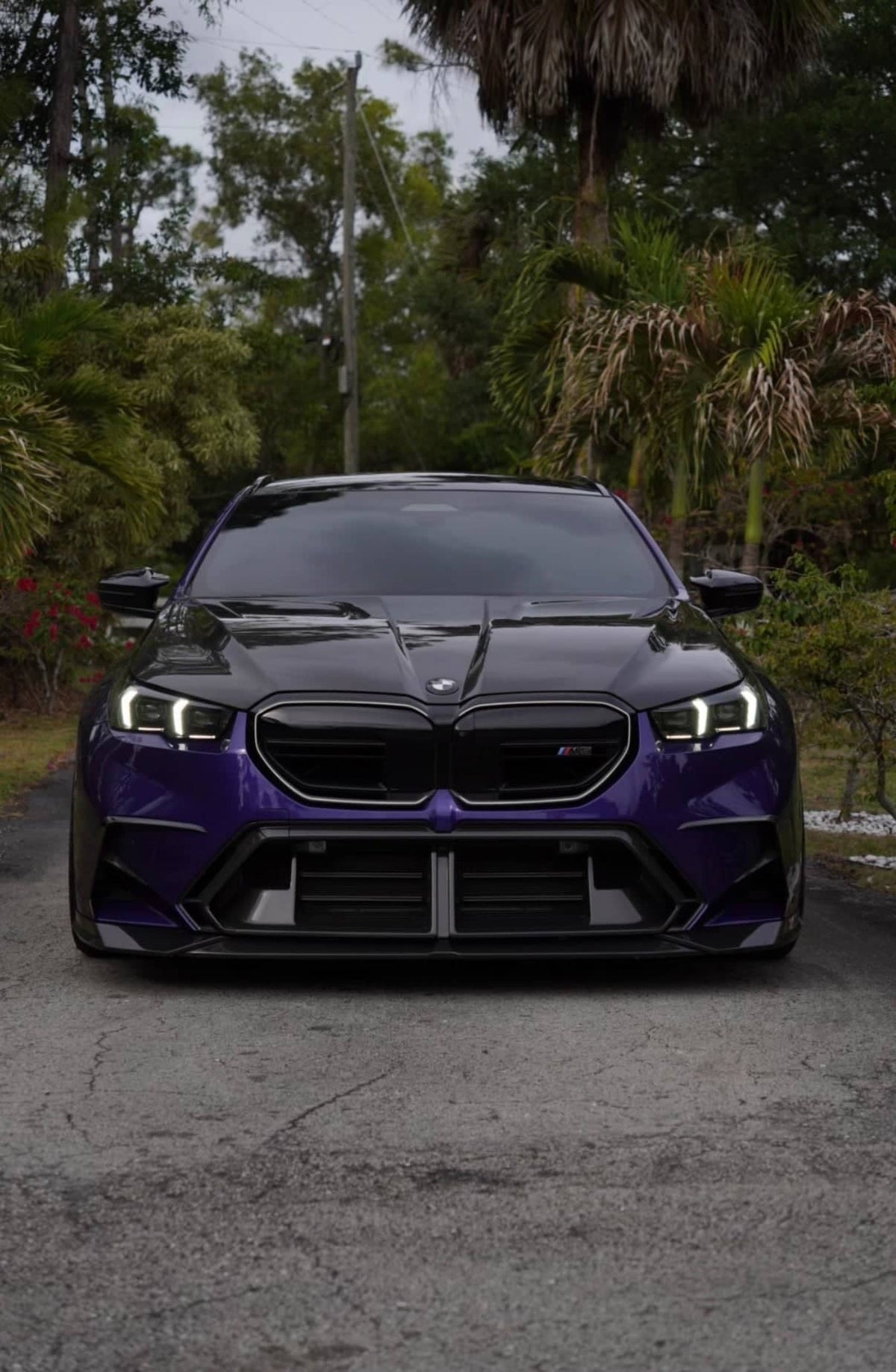 G90/G99 M5 SQ Style Carbon Fiber Front Bumper Center Trim